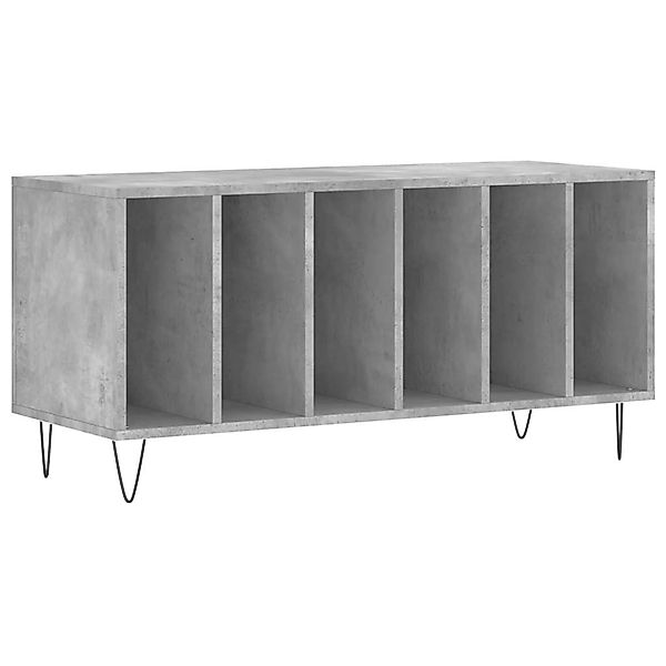 vidaXL Media-Regal Plattenschrank Betongrau 100x38x48 cm günstig online kaufen