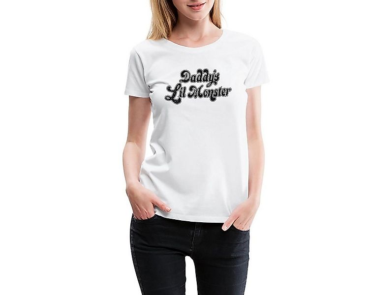 Spreadshirt T-Shirt Harley Quinn Daddy's Lil Monster Frauen Premium T-Shirt günstig online kaufen