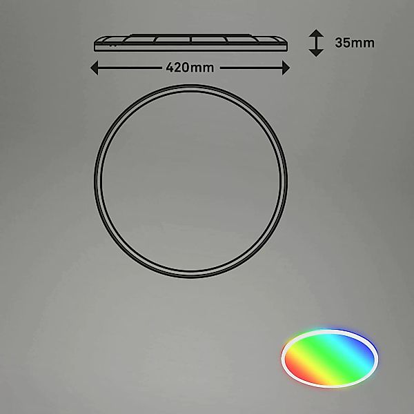 LED-Deckenlampe B smart RGBW dimmbar weiß Ø 42 cm günstig online kaufen