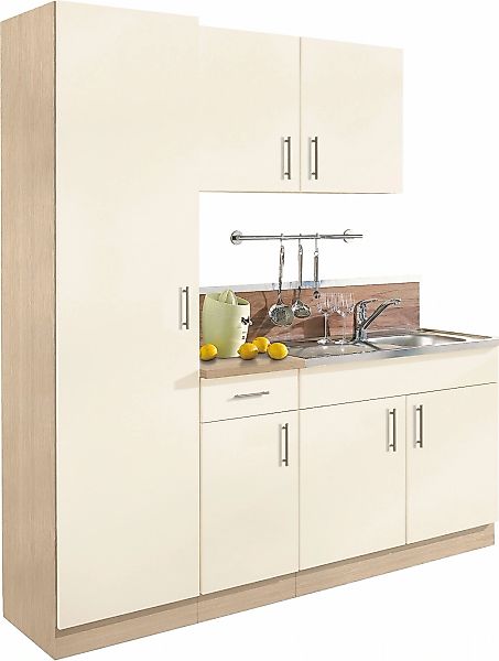 wiho Küchen Küche "Kiel" Breite 190 cm mit 28 mm starker Arbeitsplatte, Tie günstig online kaufen