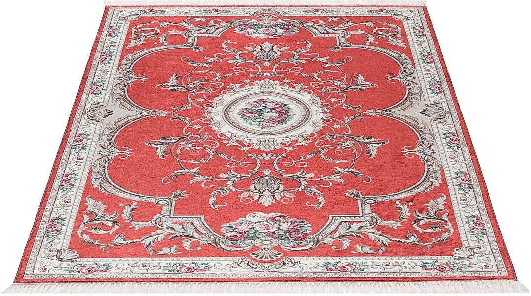 Sehrazat Teppich »Vintage 7000«, rechteckig, 6 mm Höhe, Flachflor, Blumen V günstig online kaufen