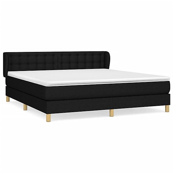 vidaXL Boxspringbett mit Matratze Schwarz 160x200 cm Stoff1397672 günstig online kaufen