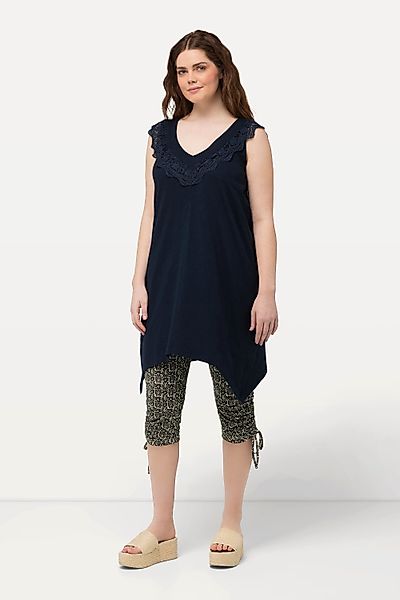 Ulla Popken Longtop Longtop Spitze V-Ausschnitt günstig online kaufen