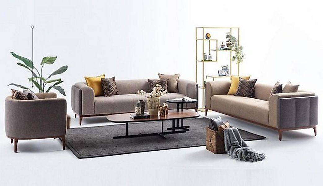 Xlmoebel Sofa Set aus einem Drei- und einem Viersitzer, einem Sessel und ei günstig online kaufen