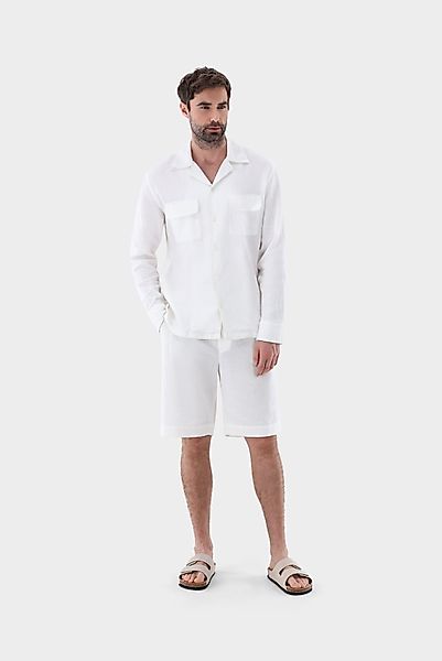 Shorts aus Leinen und Baumwolle mit Struktur günstig online kaufen