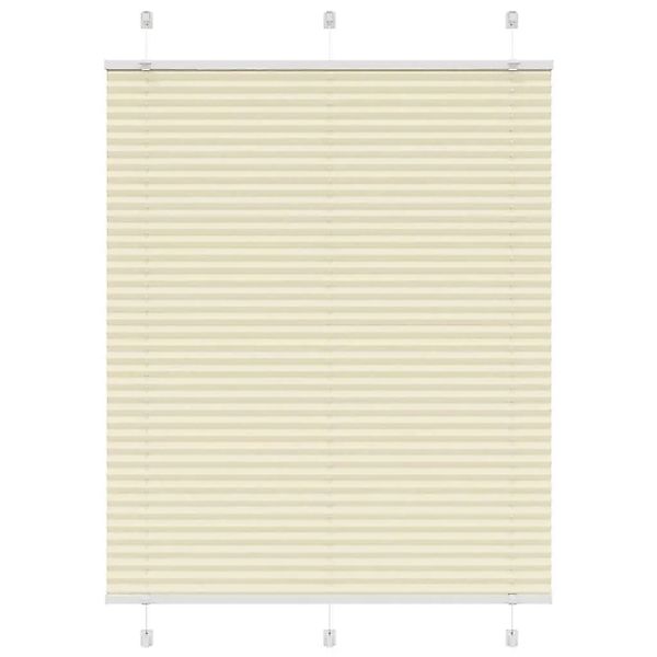 vidaXL Plissee Creme 105x100 cm Stoffbreite 104,4 cm Polyester 4015280 günstig online kaufen