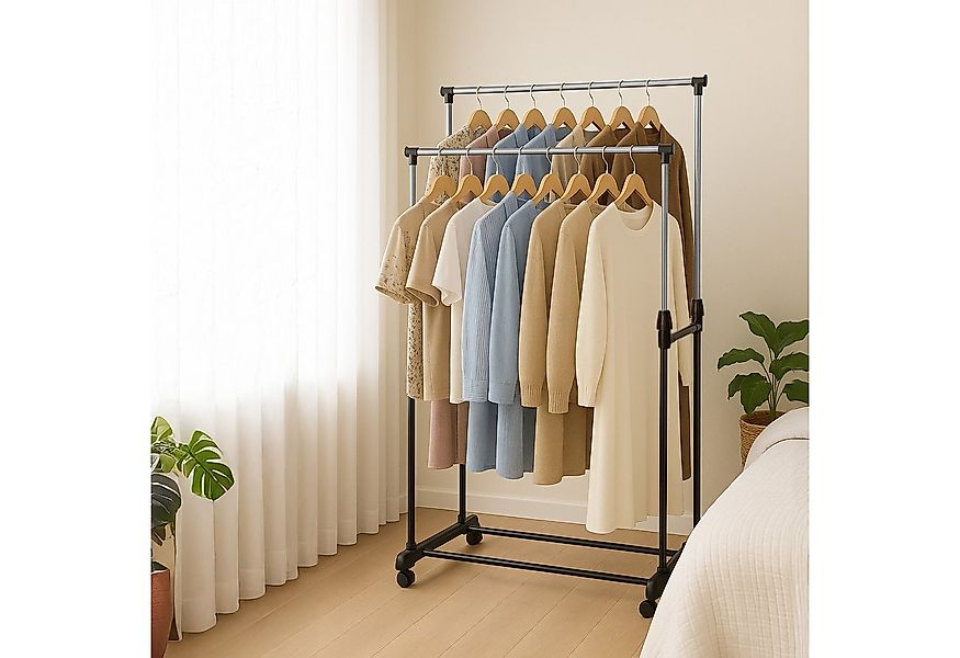 Grafner Wäscheständer Kleiderständer Kleiderstange Metall schwarz höhenvers günstig online kaufen