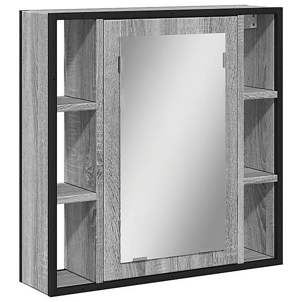 vidaXL Spiegelschrank Bad-Spiegelschrank Grau Sonoma 60x16x60 cm Spanplatte günstig online kaufen