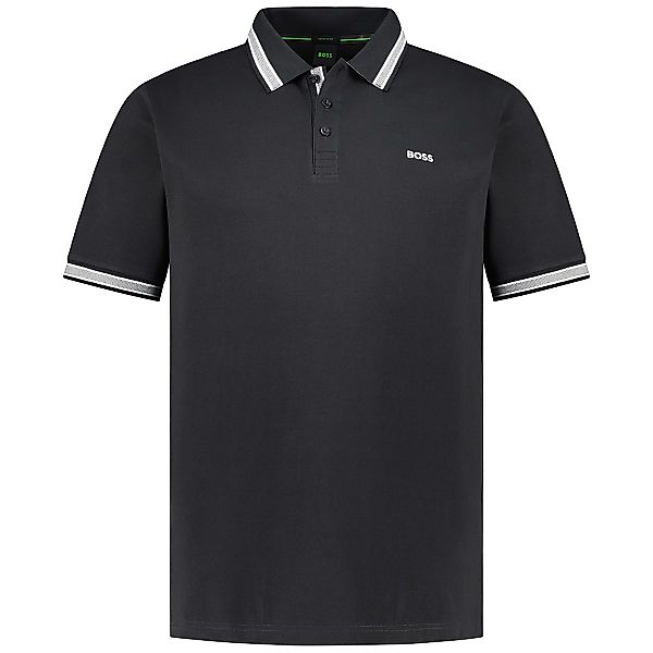 BOSS Poloshirt mit Kontrastdetails Farbe schwarz Größe: 4XL günstig online kaufen