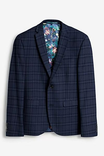 Next Baukastensakko Anzug mit Karomuster: Skinny Fit Sakko (1-tlg) günstig online kaufen