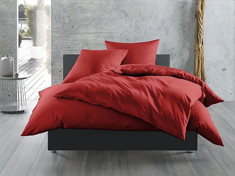 BETTWAESCHE-MIT-STIL Bettwäsche Mako Satin Bettwäsche uni günstig online kaufen