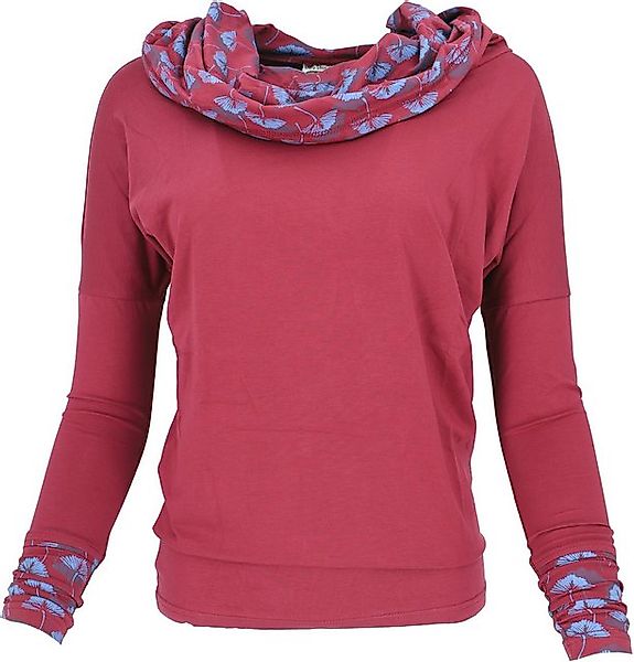 Guru-Shop Longsleeve Lockeres Longshirt aus Bio-Baumwolle, günstig online kaufen