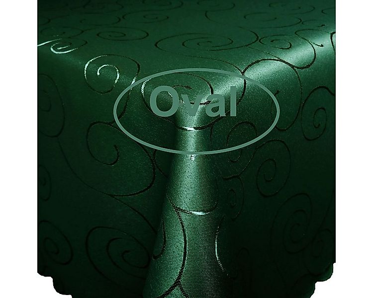 Tischdecke Ornamente OVAL Tischdecke Seidenglanz Damast Circle, strapazierf günstig online kaufen