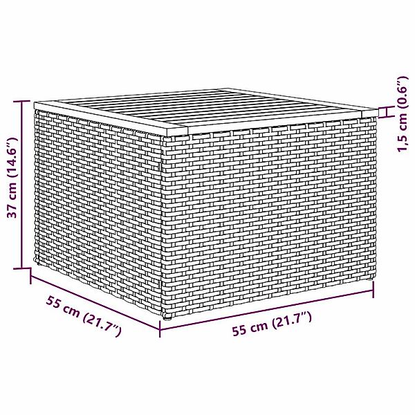vidaXL Garten-Sofa-Set mit Kissen 11-Tlg Beige Poly Rattan 3347883 günstig online kaufen