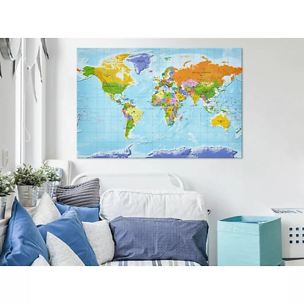 Leinwandbild World Map: Countries Flags XXL günstig online kaufen