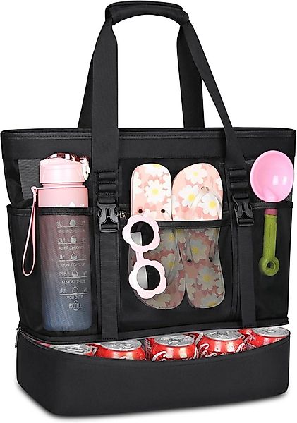 LuxusKollektion Strandtasche Strandtasche XXL mit Reißverschluss günstig online kaufen