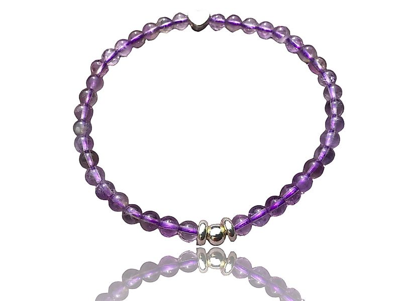 Steinfixx® Perlenarmband Elegantes Perlenarmband Amethyst mit 925 Silberper günstig online kaufen