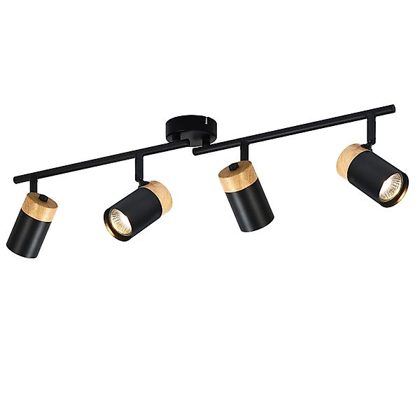 Nettlife Deckenstrahler Schwarz 1/2/3/4 Flammig Holz günstig online kaufen