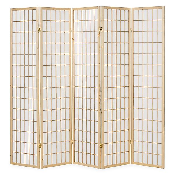 Homestyle4u Paravent Raumteiler Trennwand Shoji Natur günstig online kaufen