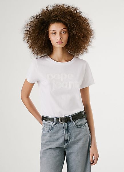 Pepe Jeans T-Shirt ARIA mit Ton-in-Ton günstig online kaufen