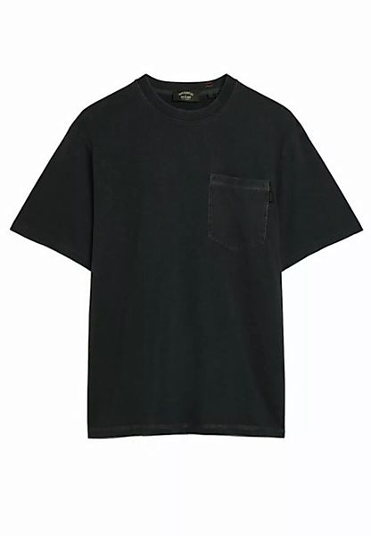 Superdry T-Shirt Superdry Herren T-Shirt CONTRAST STITCH POCKET Washed Blac günstig online kaufen