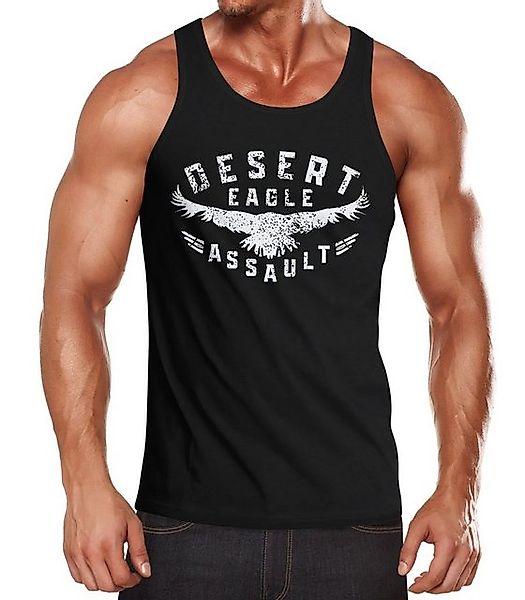 Neverless Tanktop Herren Tank-Top Adler Aufschrift günstig online kaufen