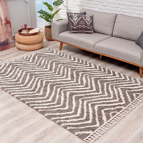 Carpet City Hochflor-Teppich "Pulpy 531" rechteckig 30 mm Höhe besonders we günstig online kaufen
