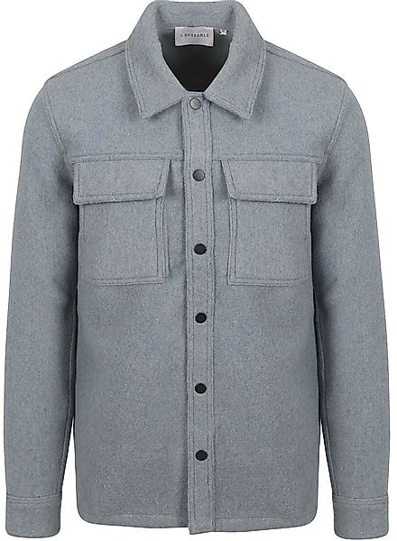 Suitable Overshirt Wool Blend Blau - Größe XL günstig online kaufen
