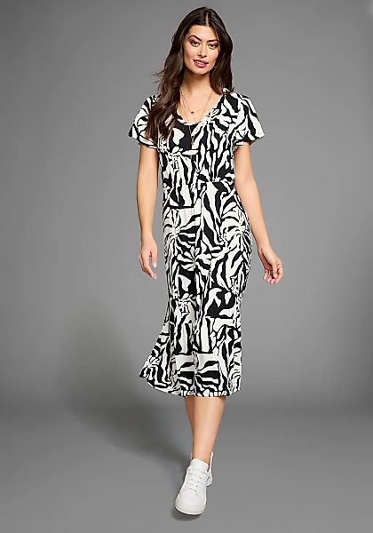 Laura Scott Sommerkleid, im auffälliger Zebra-Optik mit Flügel-Ärmeln - NEU günstig online kaufen