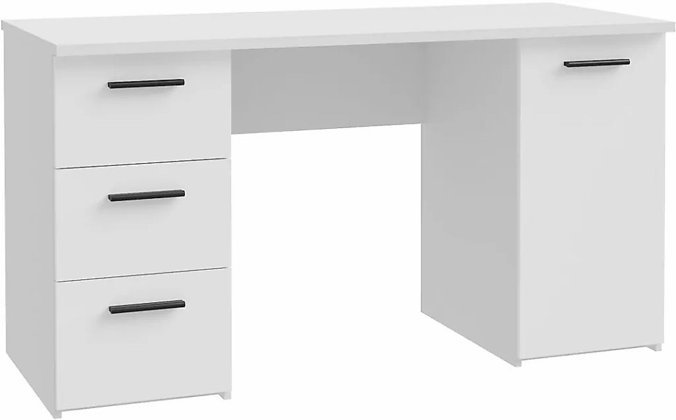 FORTE Schreibtisch "Neuss", mit 3 Schubladen & 1 Tür, funktional, Breite 13 günstig online kaufen
