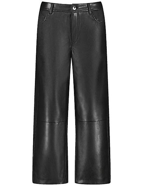 Taifun Stoffhose Culotte in Leder-Optik Loose Fit günstig online kaufen