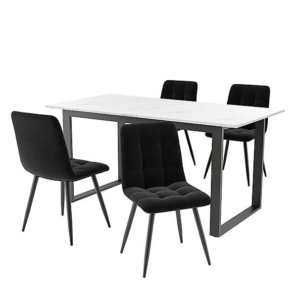 OKWISH Esstisch Essgruppe,Esstisch mit Stühlen Set, günstig online kaufen