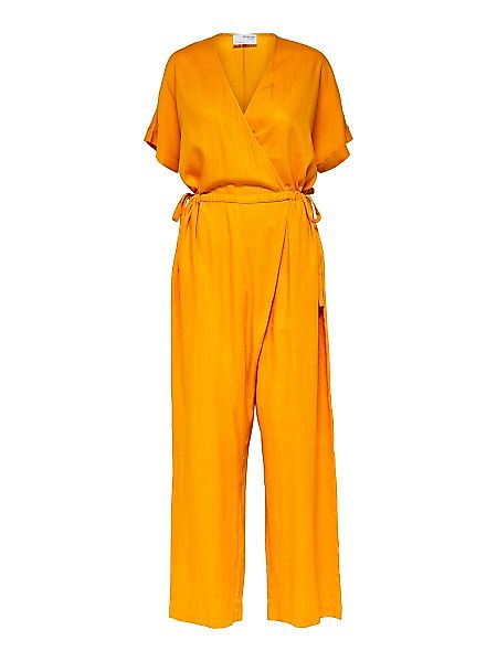 SELECTED Leinenmix Jumpsuit Damen Orange günstig online kaufen