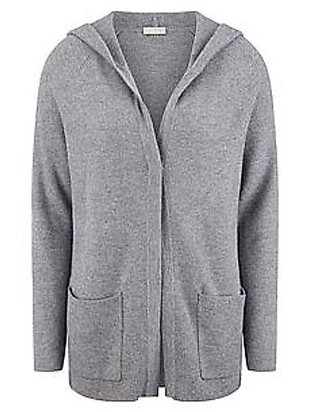 Kapuzen-Strickjacke include grau günstig online kaufen