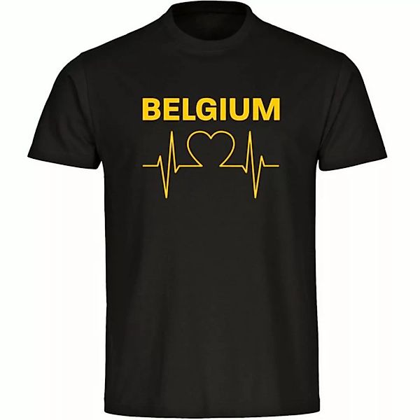 multifanshop T-Shirt Herren Belgium - Herzschlag - Männer günstig online kaufen