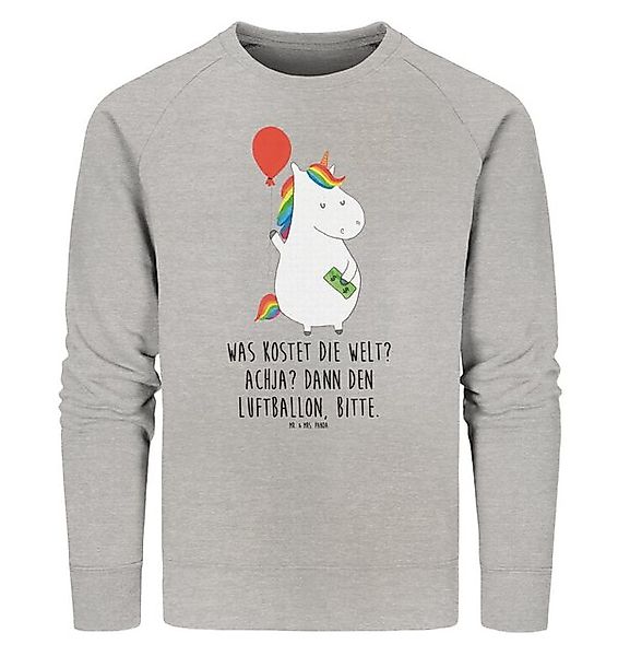 Mr. & Mrs. Panda Longpullover Einhorn Luftballon Größe L - Heather Grey - G günstig online kaufen