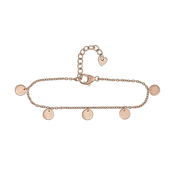 CAÏ Fußkette "925 Silber rosévergoldet Plättchen Boho" günstig online kaufen