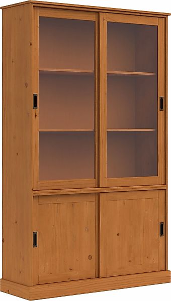 OTTO home Vitrine "Schröder" mit 2+2 Schiebetüren, aus massivem Kiefernholz günstig online kaufen