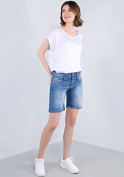 Please Jeans Shorts mit sichtbarer Knopfleiste günstig online kaufen