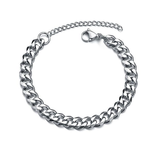 KARMA Edelstahlarmband Herren Silber 19 cm günstig online kaufen