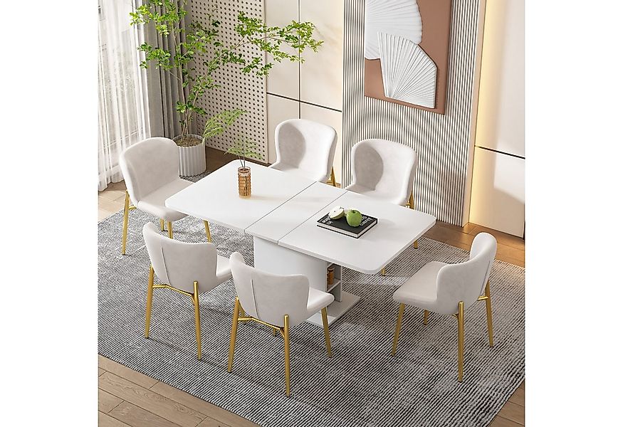 Flieks Esszimmerstuhl (Set, 6 St), 6er Set Polsterstuhl Wohnzimmer Schalens günstig online kaufen