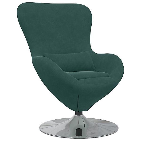 vidaXL Sessel Ei-Stuhl Dunkelgrün Samt (1-St) günstig online kaufen