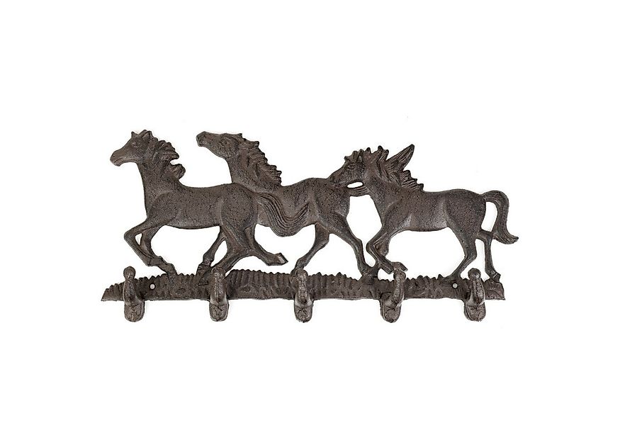 Moritz Wandgarderobe Wandgarderobe Garderobe Pferde 5 Haken braun, Hakenlei günstig online kaufen