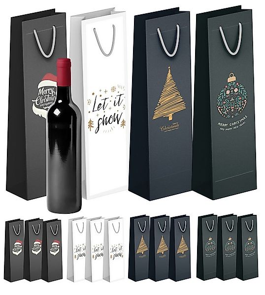 happymas Aufbewahrungsbox 12x XXL Flaschentüten Geschenktüten Bottle Bag Fl günstig online kaufen