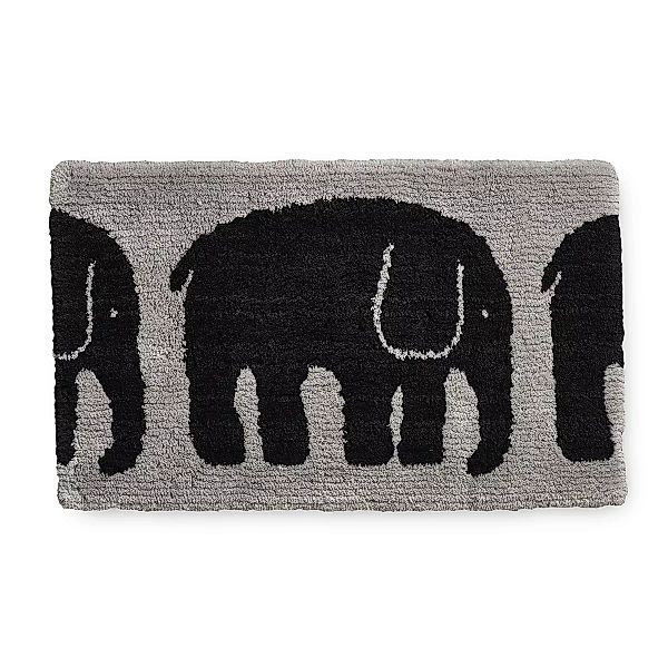 Elefantti Badezimmerteppich 50 cm schwarz-grau günstig online kaufen
