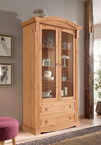 OTTO home Glasvitrine "Anna" Gesamtmaße (B/T/H): ca. 97/46/188 cm, mit Glas günstig online kaufen