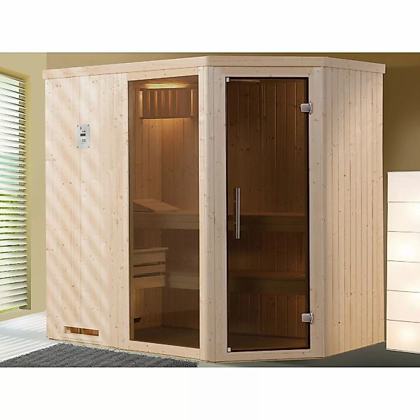 Weka Elementsauna Varberg 1 Sparset 7,5 kW BioS Glastür/Fenster günstig online kaufen