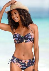 LASCANA Bügel-Bandeau-Bikini-Top Malia, mit tropischem Print günstig online kaufen