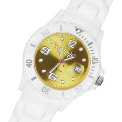 Taffstyle Quarzuhr Silikon Armbanduhr Weiß mit günstig online kaufen