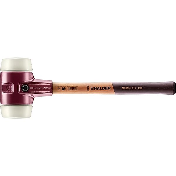 Halder Simplex Schonhammer Ø 80 mm Nylon mit Tempergussgehäuse günstig online kaufen